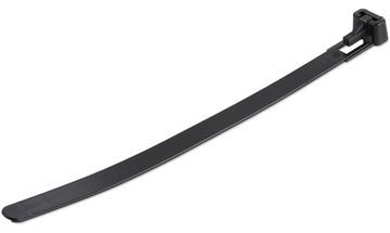 StarTech.com 15cm(6) Reusable Cable Ties, 7mm(1/4) wide, 35mm(1-3/8) Bundle Dia. 22kg(50lb) Tensile Strength - Schwarz von LumaTech