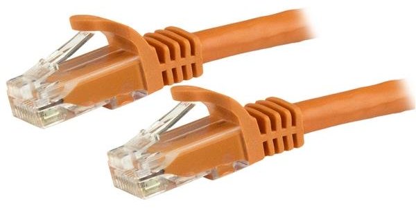 StarTech.com 15m Cat6 Snagless Gigabit UTP Netzwerkkabel - Cat 6 RJ45 Netzwerkkabel mit Knickschutz - Orange