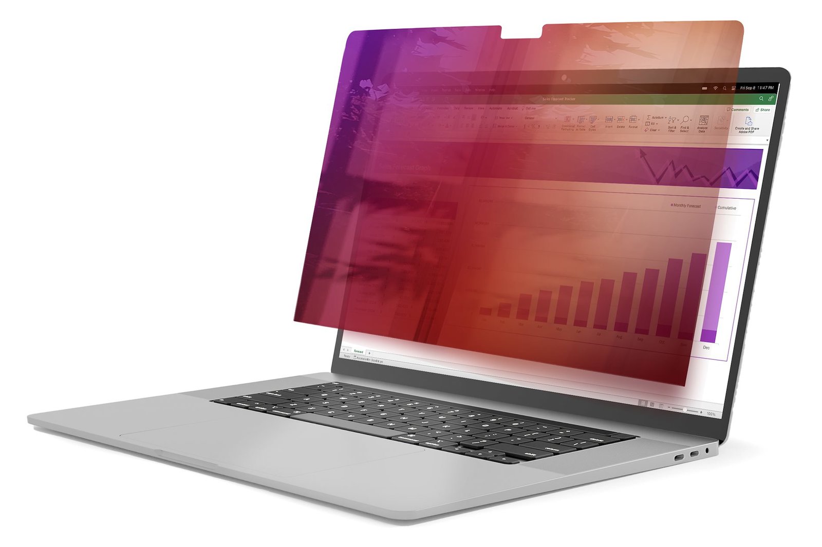 StarTech.com 16-inch MacBook Pro 21/23 Privacy Screen, Gold Filter w/Enhanced Privacy, Computer Security Shield