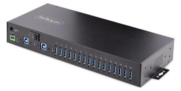 StarTech.com 16-Port Industrial USB 3.0 Hub 5Gbps, Metal, DIN/Surface/Rack Mountable, ESD Protection, Terminal Block von LumaTech