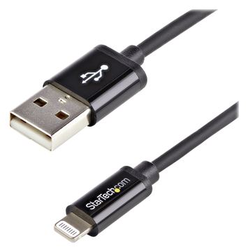 StarTech.com 1m Apple 8 Pin Lightning Connector auf USB Kabel - Schwarz von LumaTech