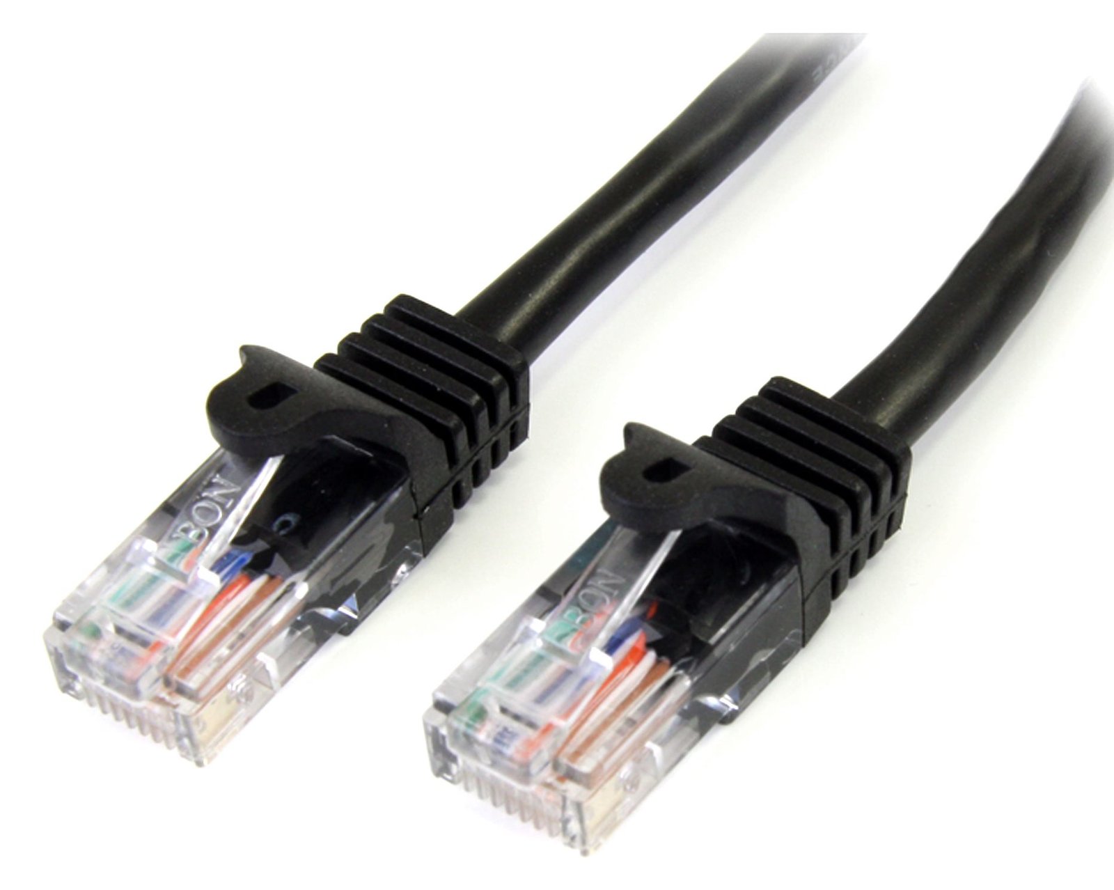 StarTech.com 1m Cat5e RJ45 UTP Netzwerkkabel Snagless - Cat 5e Patchkabel - Schwarz - Stecker / Stecker