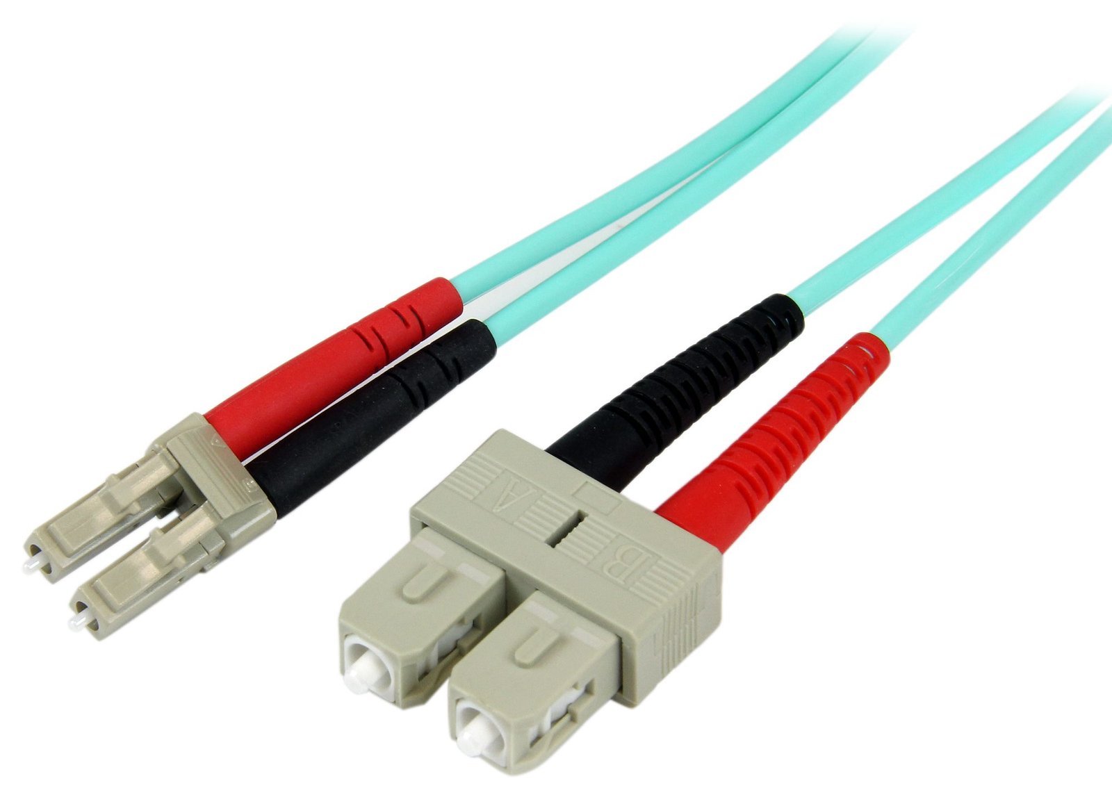 StarTech.com 1m Fiber Optic Cable - 10 Gb Aqua - Multimode Duplex 50/125 - LSZH - LC/SC - OM3 - LC to SC Patch-Kabel