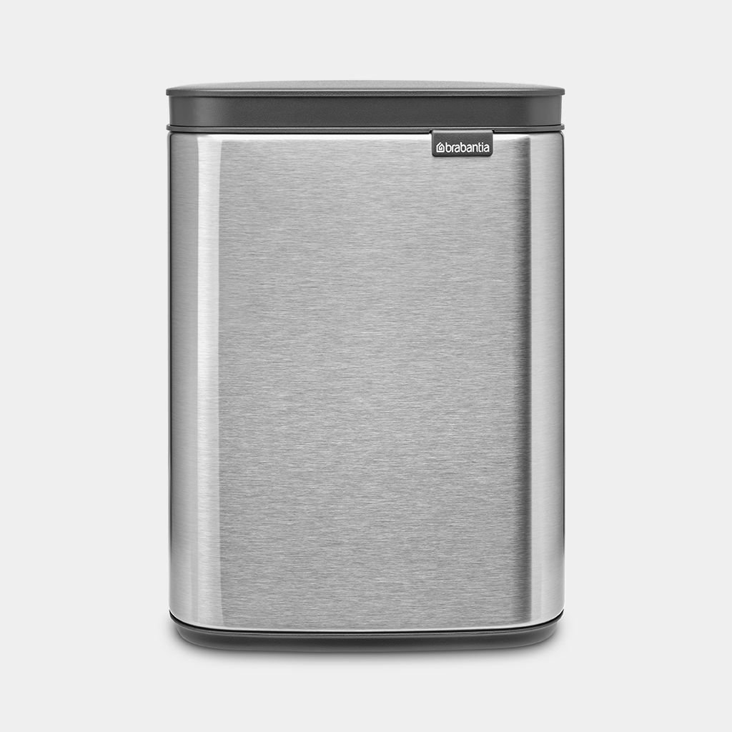Brabantia Bo Waste Bin - 4 l - Rechteckig - Stahl - Schwarz - Stahl - Stahl - Manuell