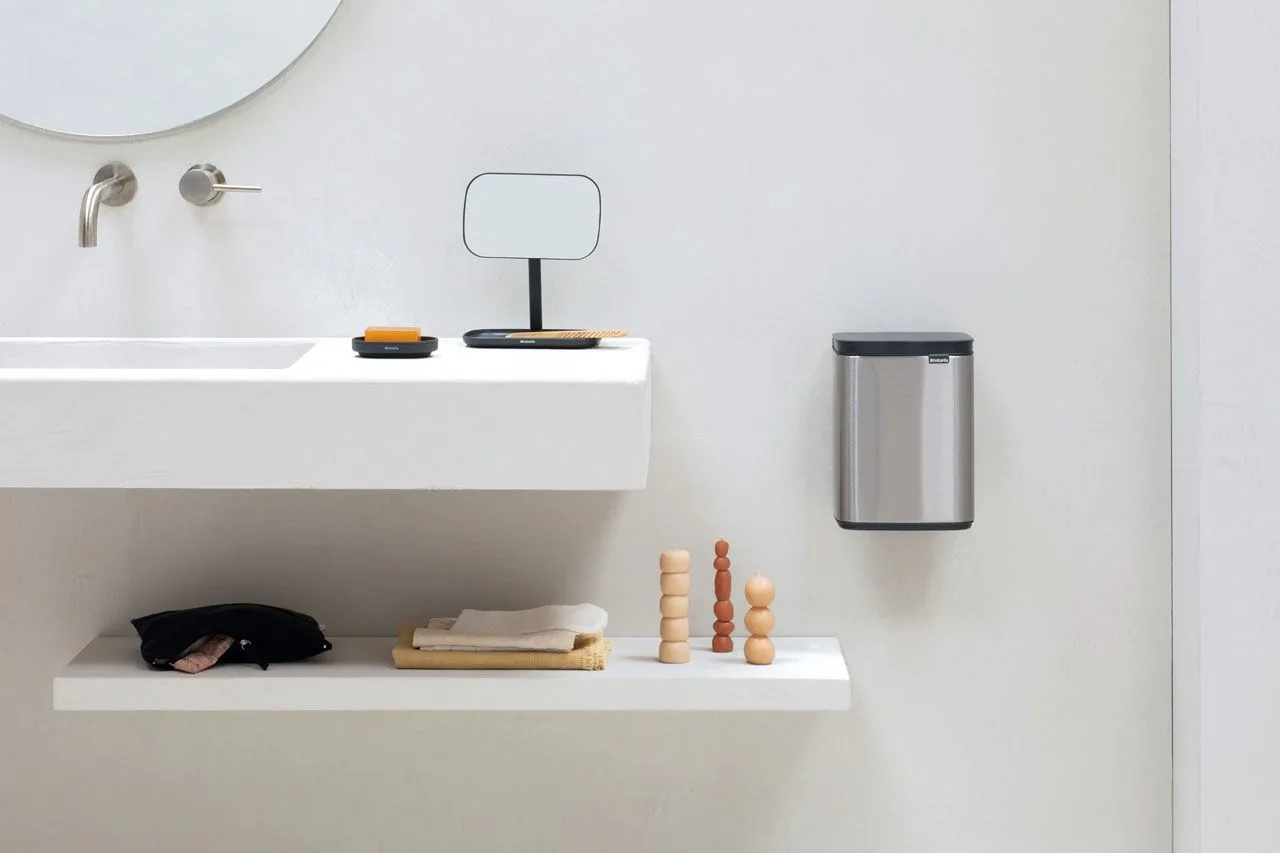 Brabantia Bo Waste Bin - 4 l - Rechteckig - Stahl - Schwarz - Stahl - Stahl - Manuell, Ansicht 3