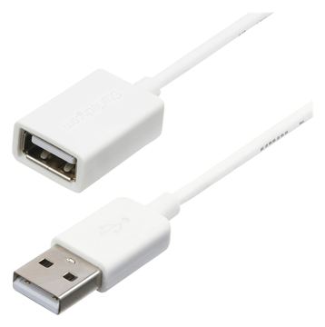 StarTech.com 1m USB 2.0 Verlängerungskabel A auf A - Stecker/Buchse - Weiß - USB A (St) von LumaTech