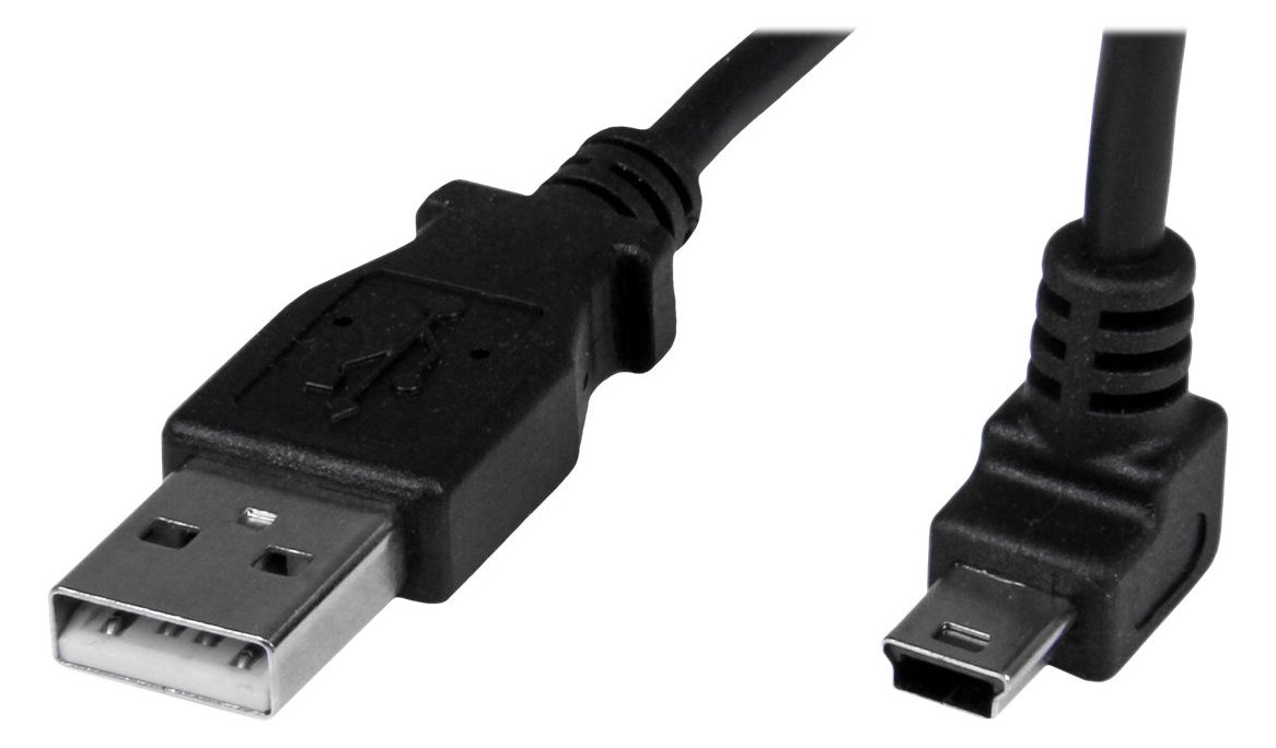 StarTech.com 1m USB auf Mini USB Anschlusskabel 90° gewinkelt - USB A zu Mini B Kabel - 1 x USB A (St)