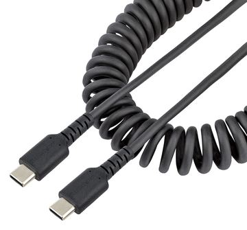 StarTech.com 1m USB C auf USB C Kabel, hochbelastbares Spiralkabel zum Laden und Synchronisieren, USB C 2.0 Kabel von LumaTech