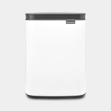 Brabantia Bo Waste Bin - 4 l - Rechteckig - Stahl - Schwarz - Weiß - Stahl - Manuell von LumaTech