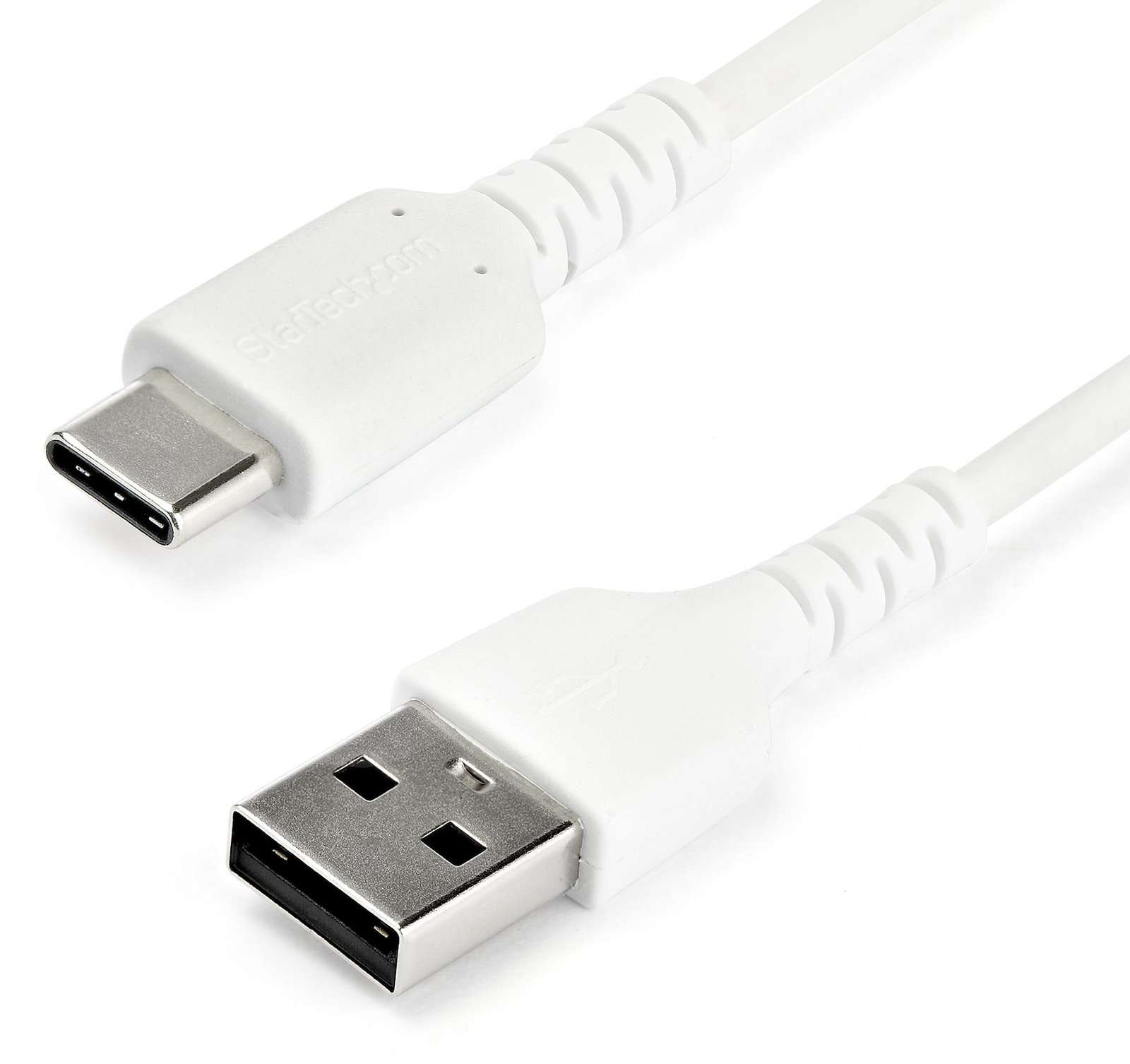 StarTech.com 1m USB-A auf USB-C Ladekabel - Dauerhaftes USB 2.0 auf USB Typ-C Datenübertragungs- und Schnellladekabel - Weiß