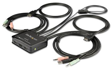 StarTech.com 2 Port HDMI KVM Switch, 4K 60Hz, Compact Dual Port UHD/Ultra HD USB Desktop KVM Switch von LumaTech