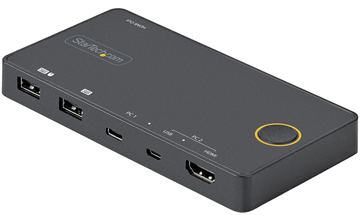 StarTech.com 2 Port Hybrid KVM Switch HDMI + USB-A & USB-C - 4K 60Hz HDMI 2.0 Monitor von LumaTech