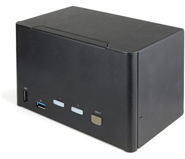 StarTech.com 2 Port Quad Monitor DisplayPort KVM Switch - 4K 60 Hz UHDR - DP 1.2 KVM Switch mit USB 3.0 Hub von LumaTech