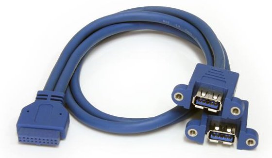 StarTech.com 2 Port USB 3.0 Pinheader Kabel - USB A auf Mainboard Header Kabel - Bu/Bu - USB-Kabel