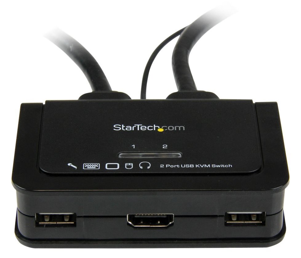 StarTech.com 2 Port USB HDMI KVM Switch mit Audio und Fernschalter
