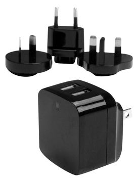 StarTech.com 2 Port USB Ladegerät / Netzteil - 2-fach Ladestecker 17 Watt / 3.4 Amp - Dual Reiseladegerät 110 / 220 - Schwarz von LumaTech