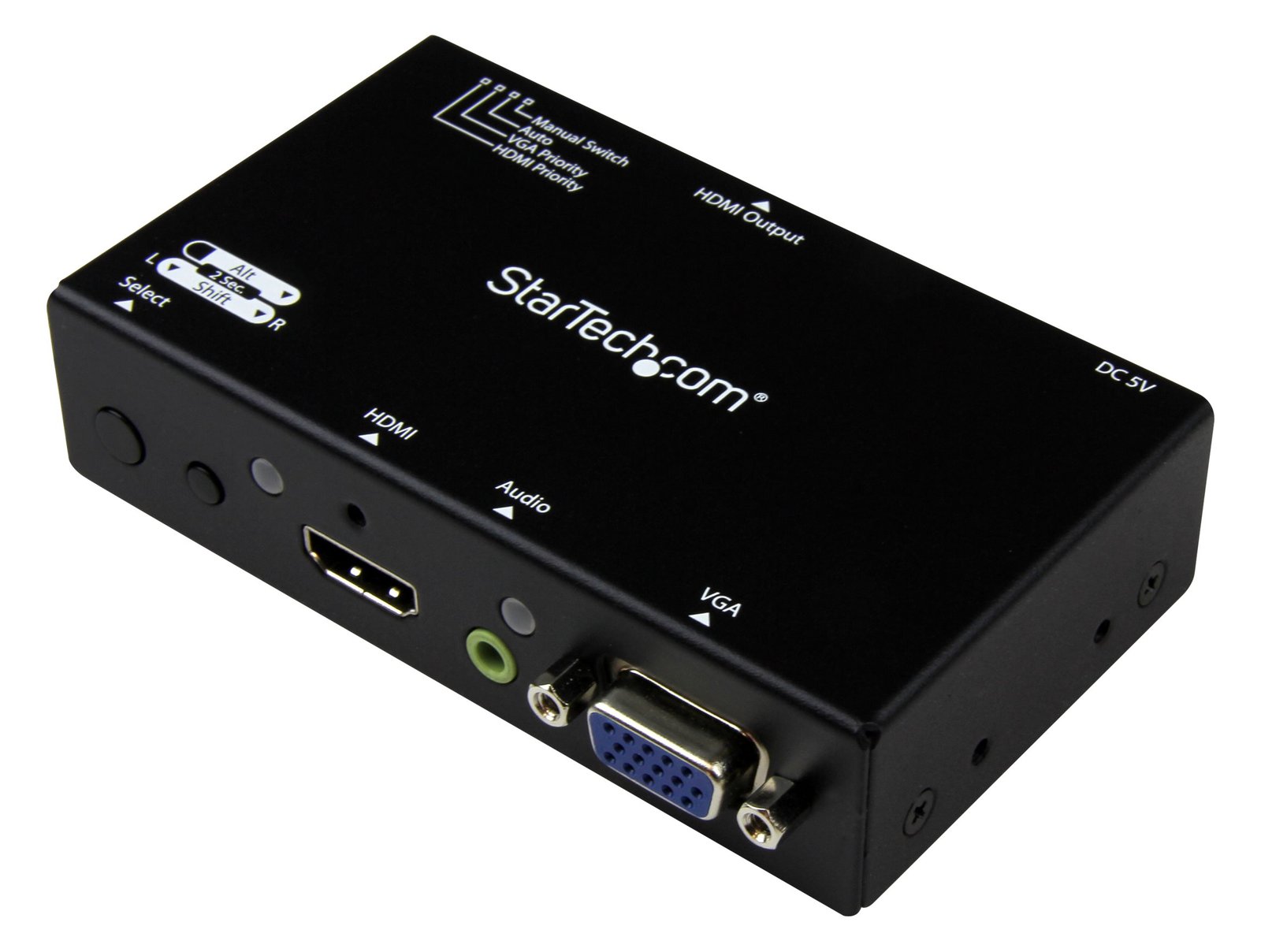 StarTech.com 2 Port VGA + HMDI auf HDMI Konverter Switch / Verteiler mit Vorrangsschaltung