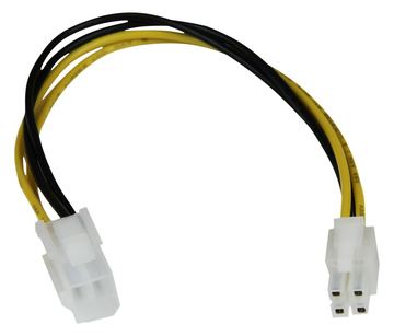 StarTech.com 20 cm ATX12V 4 Pin. P4 CPU-Verlängerungskabel – St/Bu - Spannungsversorgungs-Verlängerungskabel von LumaTech