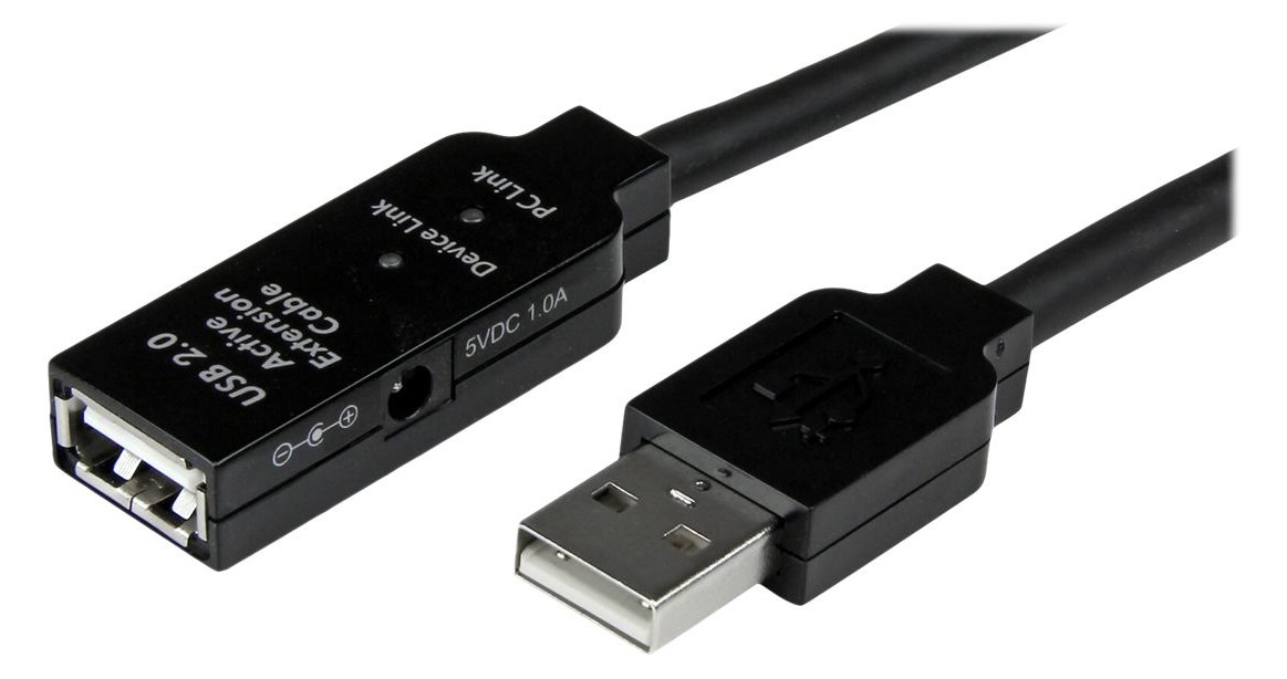 StarTech.com 25m aktives USB 2.0 Verlängerungskabel - St/Bu - USB Reapeater / Signalverstärker Kabel Stecker
