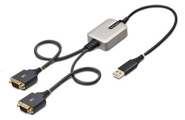 StarTech.com 2ft (60cm) 2-Port USB to Serial Adapter Cable, Interchangeable DB9 Screws/Nuts, COM Retention von LumaTech