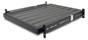 StarTech.com 2HE ausziehbarer Rack-Fachboden belüftet - 22.7kg - 19 Serverschrank Rack-Shelf - Schwarz - Rack - Regal von LumaTech