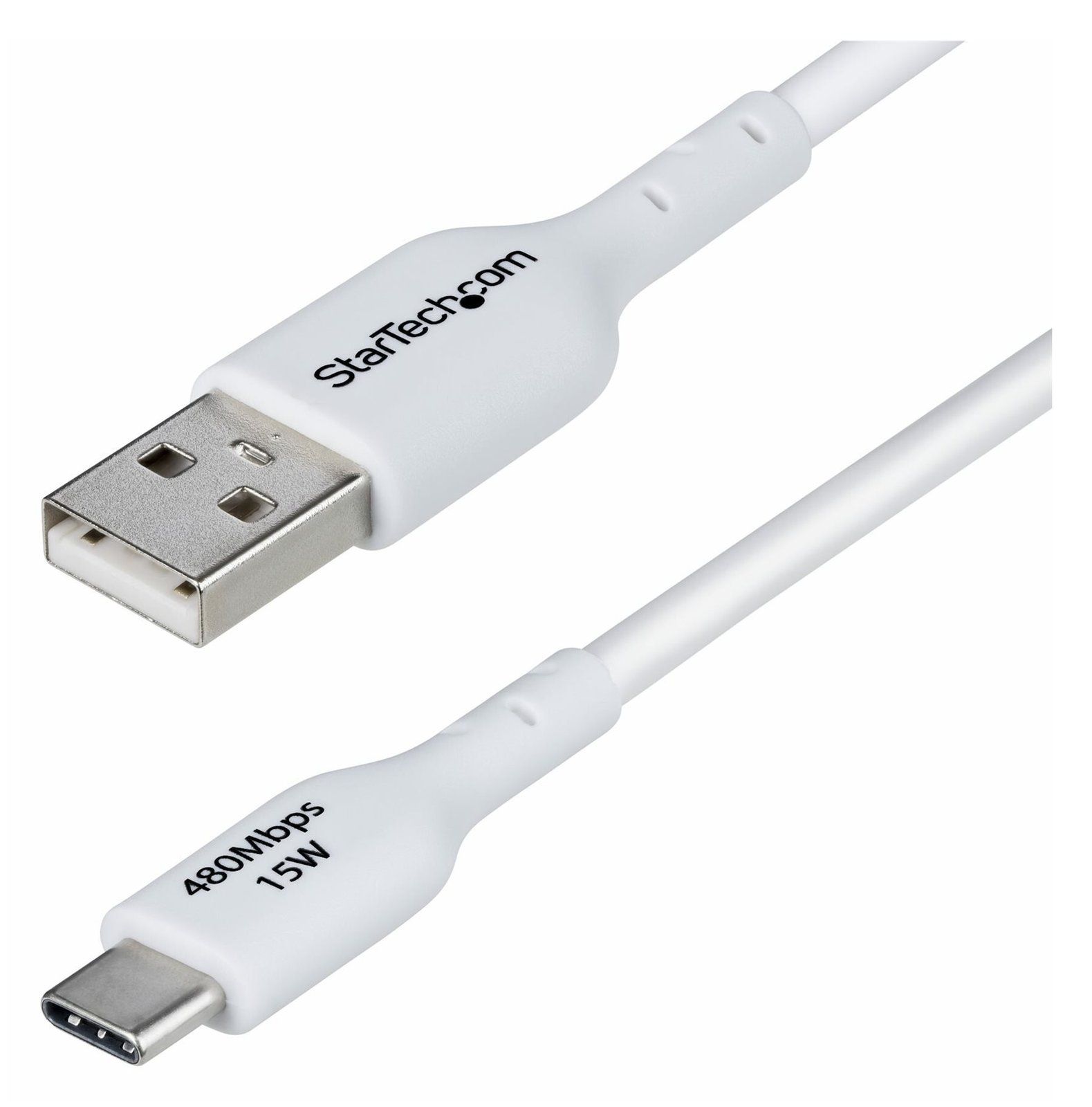 StarTech.com 2m (6.6ft) White USB-A to USB-C Charging Cable/Cord, M/M - USB-Kabel - USB (M)
