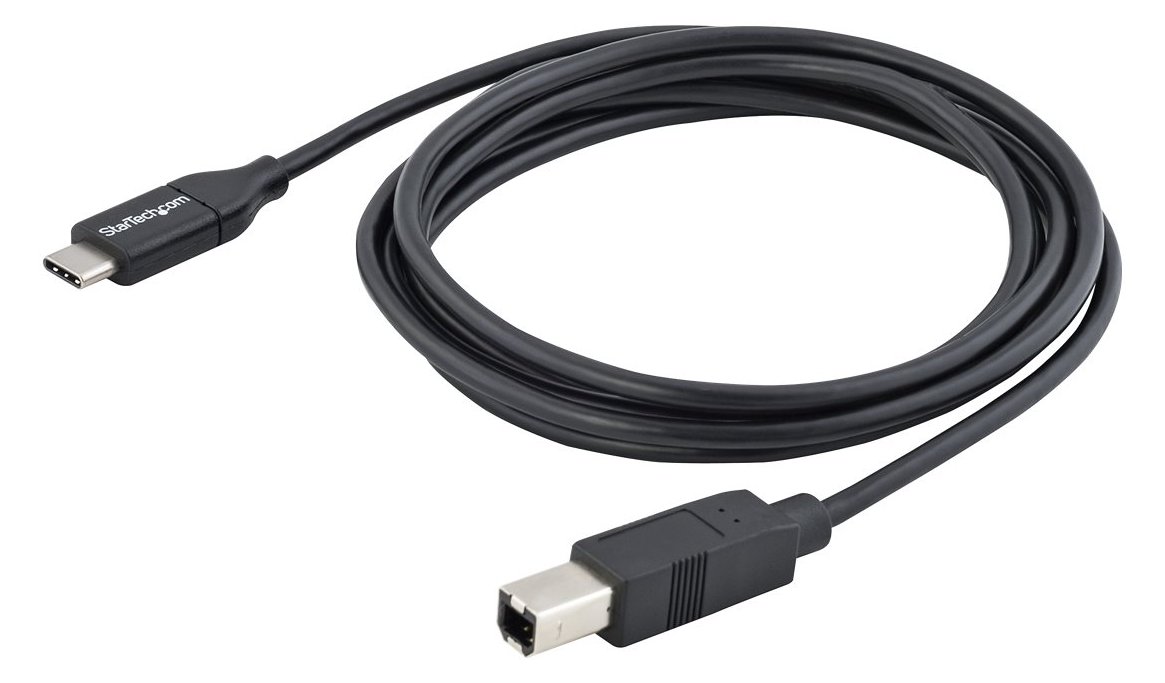 StarTech.com 2m 6ft USB C to USB B Cable - USB 2.0 - USB Type C Printer Cable M/M - USB 2.0 Type-C to Type-B Cable