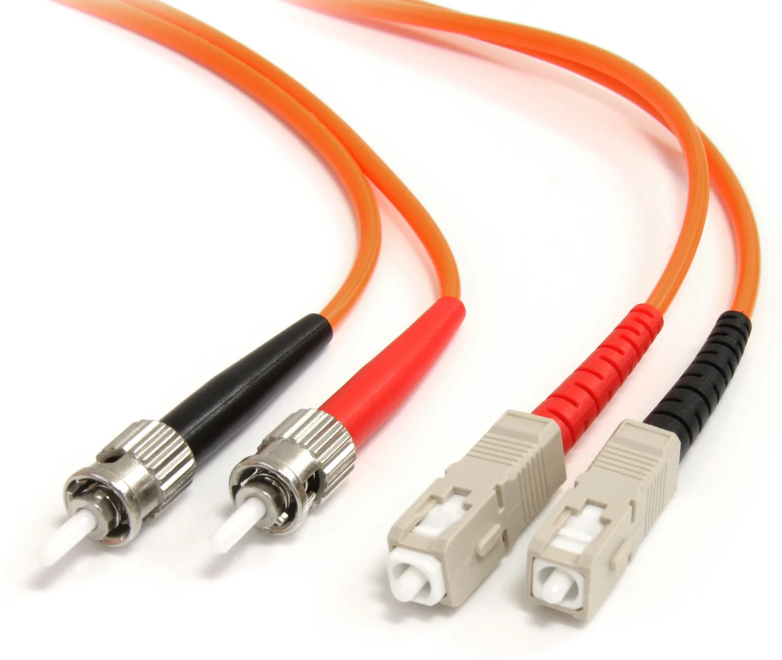 StarTech.com 2m Fiber Optic Cable - Multimode Duplex 62.5/125 - LSZH - ST/SC - OM1 - ST to SC Fiber Patch Cable, Ansicht 2
