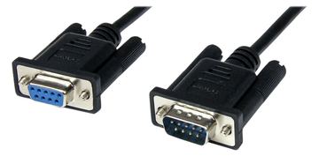 StarTech.com 2m Seriell DB9 RS-232 Nullmodemkabel - Schwarz - Stecker/Buchse - 9 Pin Null Modem Kabel von LumaTech
