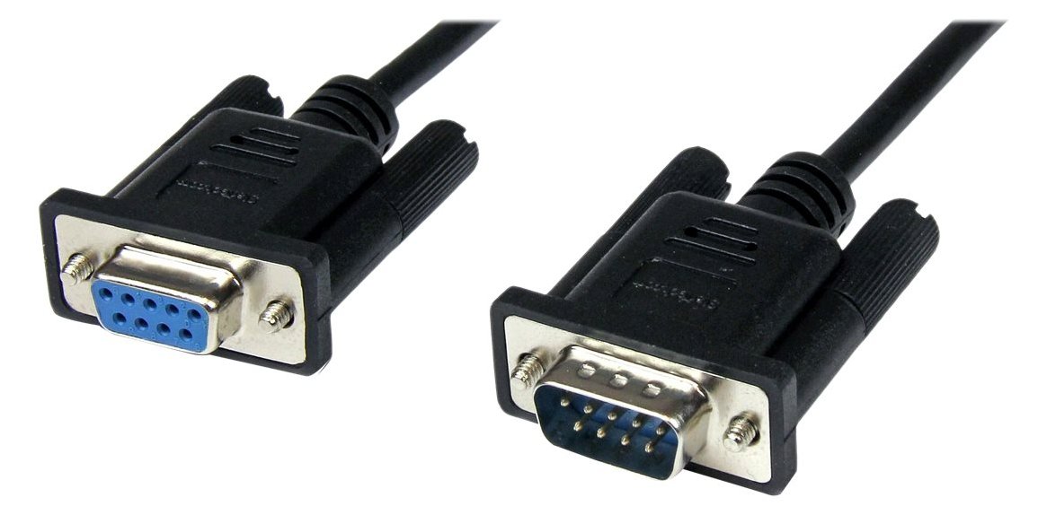 StarTech.com 2m Seriell DB9 RS-232 Nullmodemkabel - Schwarz - Stecker/Buchse - 9 Pin Null Modem Kabel
