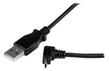 StarTech.com 2m USB 2.0 A auf Micro B Kabel aufwärtsgewinkelt - Schwarz - USB A / Micro B Datenkabel / Anschlusskabel von LumaTech