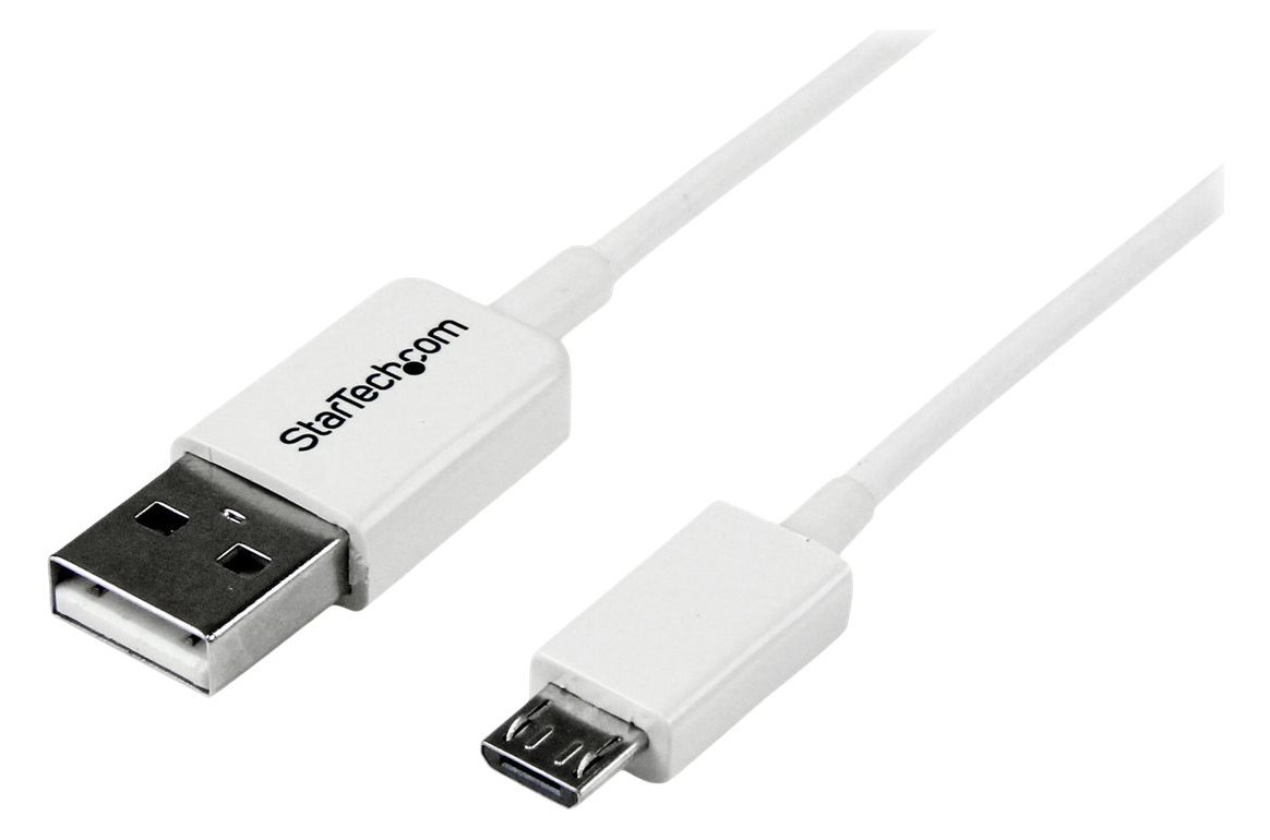 StarTech.com 2m USB 2.0 A auf Micro USB B Kabel - USB A / Micro B Datenkabel / Anschlusskabel - Weiß - USB-Kabel
