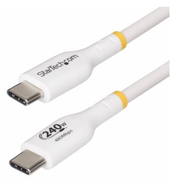 StarTech.com 2m USB C Charging Cable, USB-IF Certified USB-C Cable, 240W - USB-Kabel - 24 pin USB-C (M) - Weiß von LumaTech