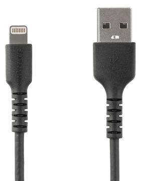 StarTech.com 2m USB-A auf Lightning-Kabel - Hochbelastbare, robuste Aramidfaser - USB Typ-A auf Lightningkabel - Schwarz von LumaTech