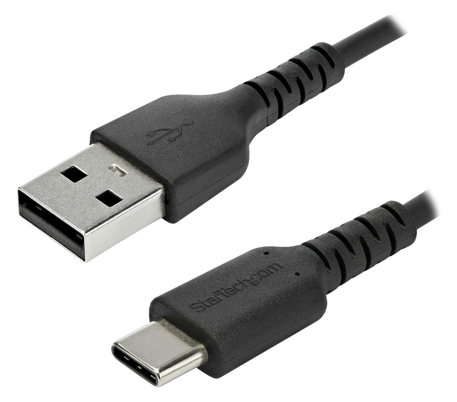 StarTech.com 2m USB-A auf USB-C Ladekabel - Dauerhaftes USB 2.0 auf USB Typ-C Datenübertragungs- und Schnellladekabel - Schwarz