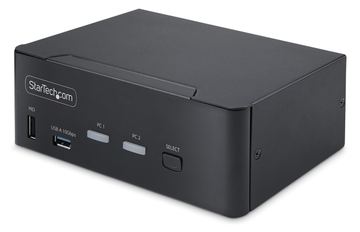 StarTech.com 2-Port Dual-Monitor DisplayPort KVM Switch, 8K 60Hz / 4K 144Hz, DP 1.4, 2x USB 10Gbps Ports, 4x USB HID von LumaTech