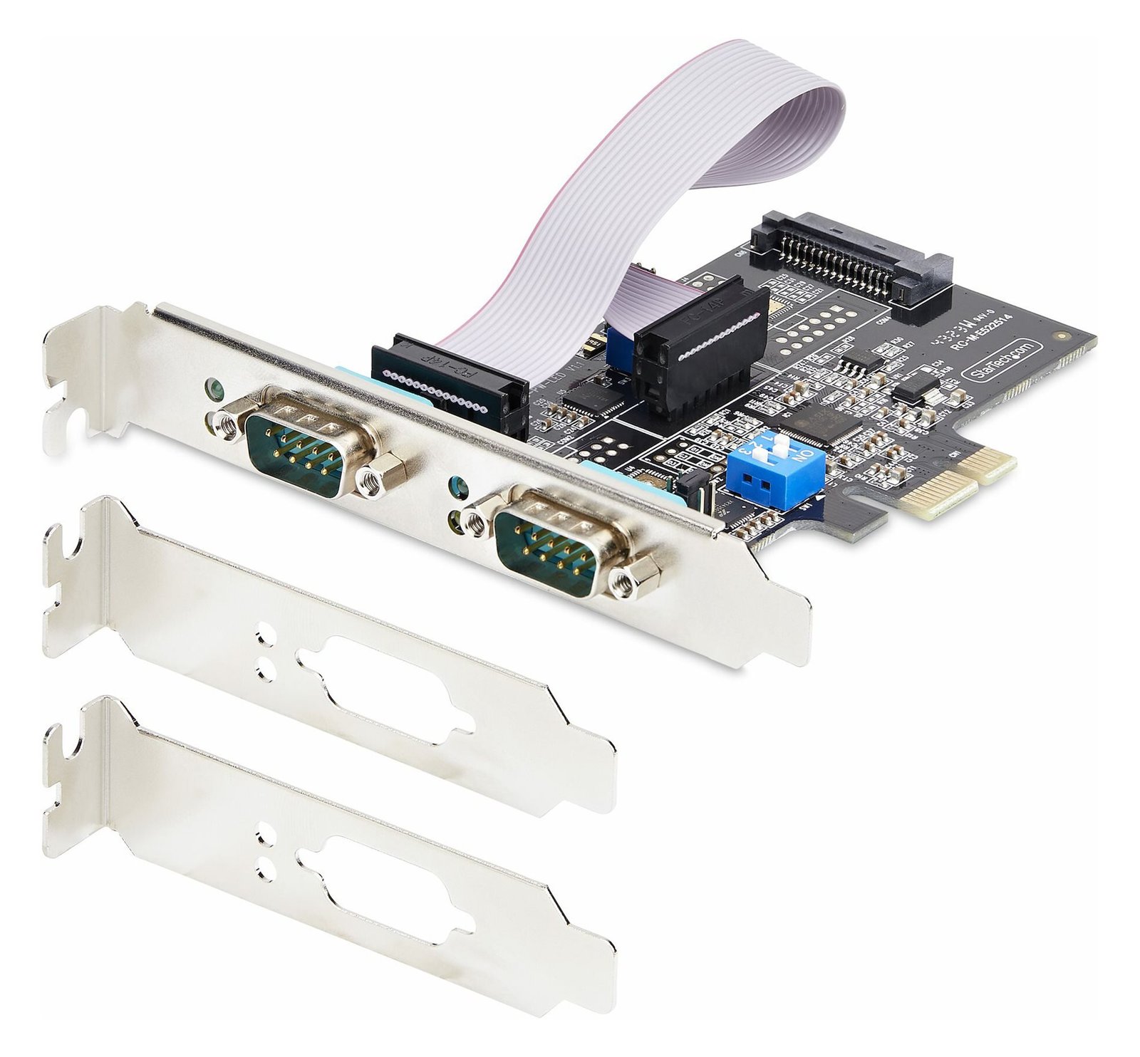 StarTech.com 2-Port Serial PCIe Card, Dual-Port PCI Express to RS232/RS422/RS485 (DB9)