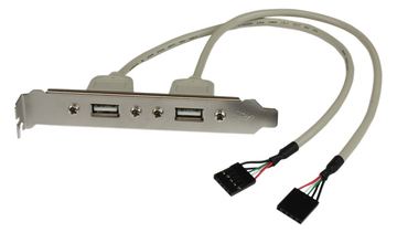 StarTech.com 2-Port USB A Slotblech-Adapter (Buchse) von LumaTech