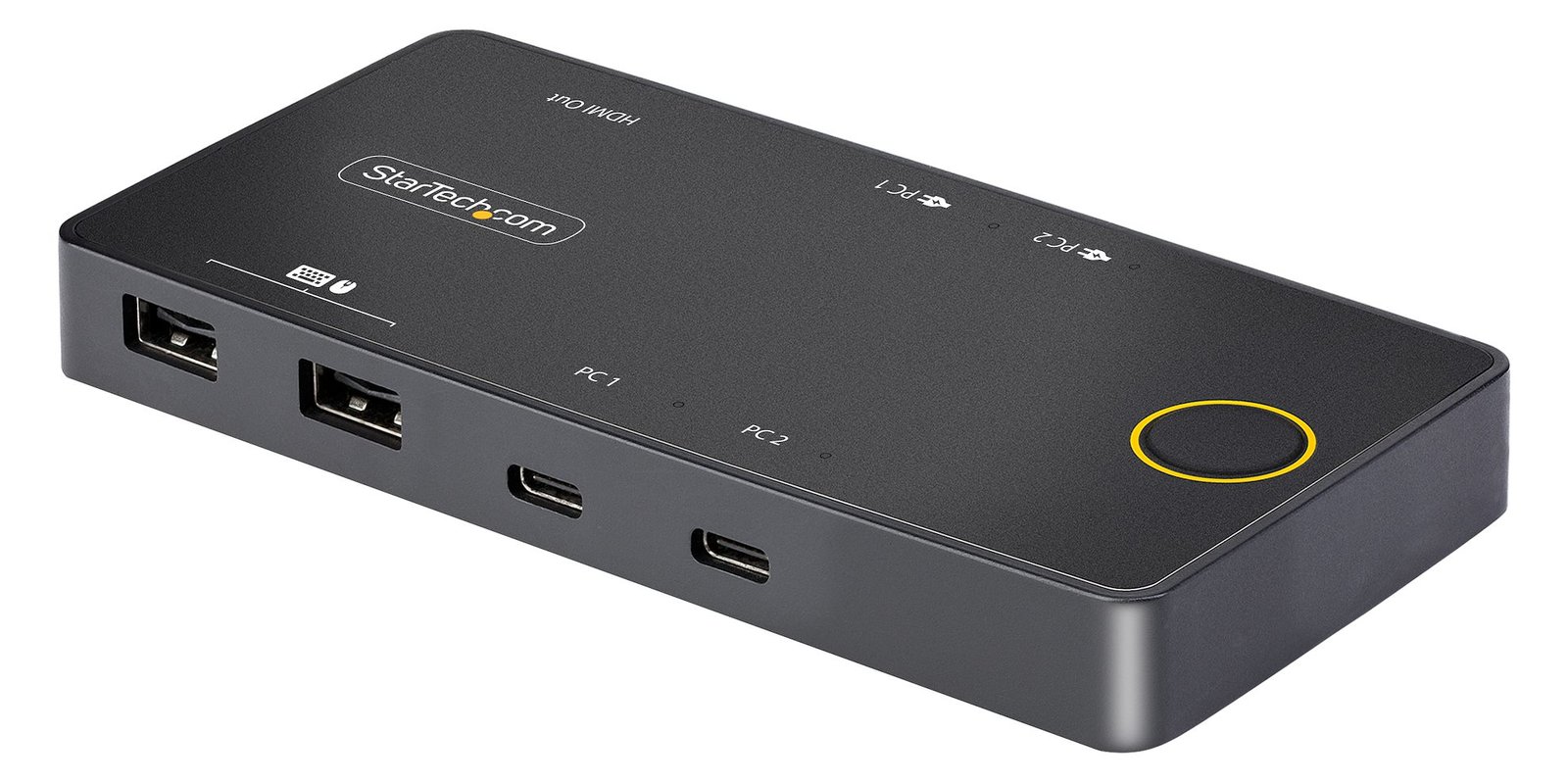 StarTech.com 2-Port USB-C KVM Switch, Single-4K 60Hz HDMI Monitor, Dual-100W Power Delivery Pass-through Ports