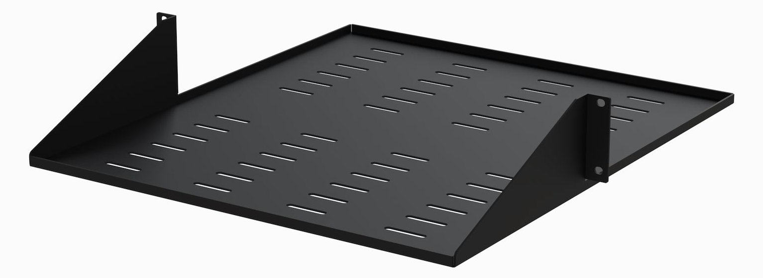 StarTech.com 2U Vented 19 2-Post Network Rack Cabinet Shelf, 20in Deep Center Mount Cantilever Tray Rackmount Shelf