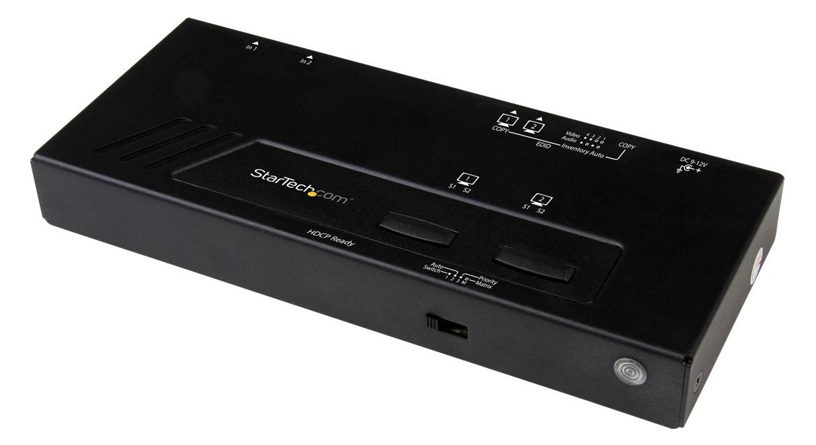 StarTech.com 2x2 HDMI Matrix Switch - 4K Ultra HD HDMI mit Fast Switching und Auto-Sensing