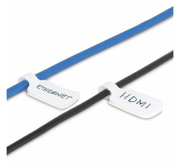 StarTech.com 3.5in (9cm) Cable Labels, 100 Pack White, Cable/Cord Tags (CABLE-TAG-HLWH) von LumaTech
