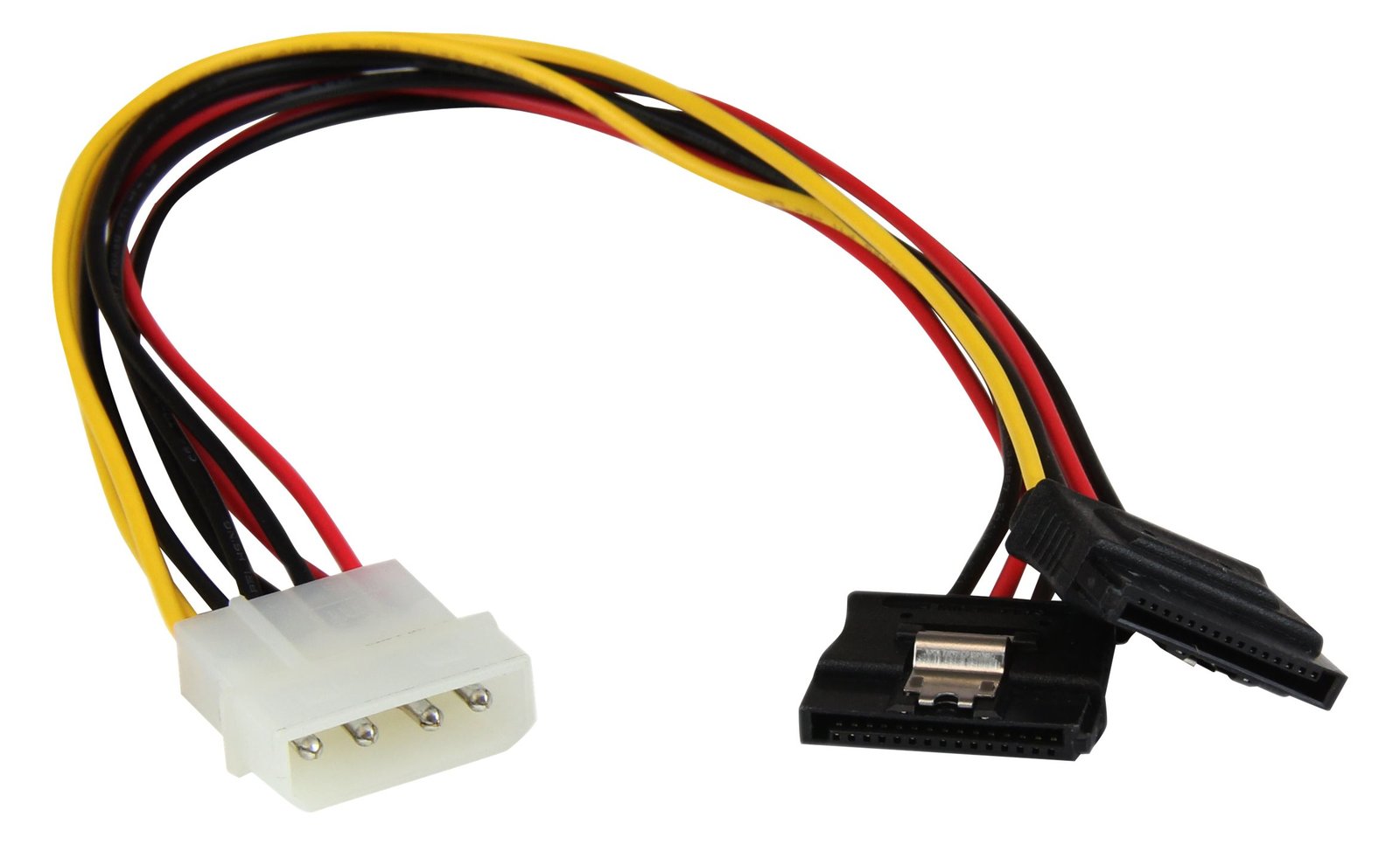 StarTech.com 30 cm 4-Pin LP4 auf SATA Y-Stromkabel - LP4 zu Serial-ATA Splitter Y-Kabel (PYO2LP4LSATA)