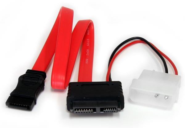 StarTech.com 30 cm Slimline SATA auf SATA mit LP4-Stromkabel / Adapter / Kombikabel - SATA-Kabel - Serial ATA