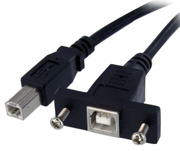 StarTech.com 30 cm USB B auf B Kabel zur Slotbelch Montage – Buchse/Stecker - USB-Kabel - USB Typ B (W) von LumaTech