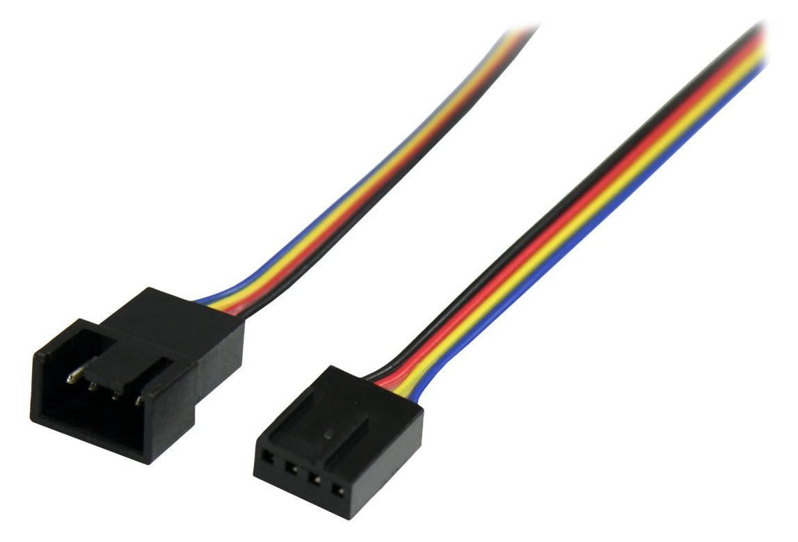 StarTech.com 30cm 4 Pin Molex Lüfter Verlängerungskabel - St/Bu - 4 Pin PWM Lüfterkabel Verlängerung