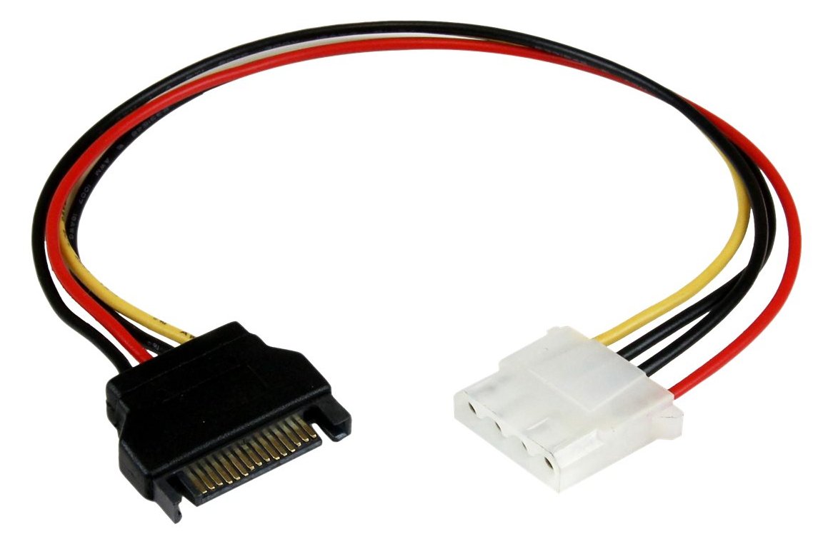 StarTech.com 30cm SATA auf Molex LP4 Stromadapter - Bu/St - Serial ATA zu 4pin Stromkabel Adapter - Netzteil