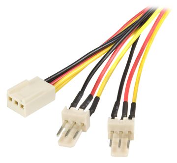 StarTech.com 30cm TX3 Lüfter Splitter Kabel - 3 pin Lüfter Stromkabel - Netzsplitter für Lüfter von LumaTech