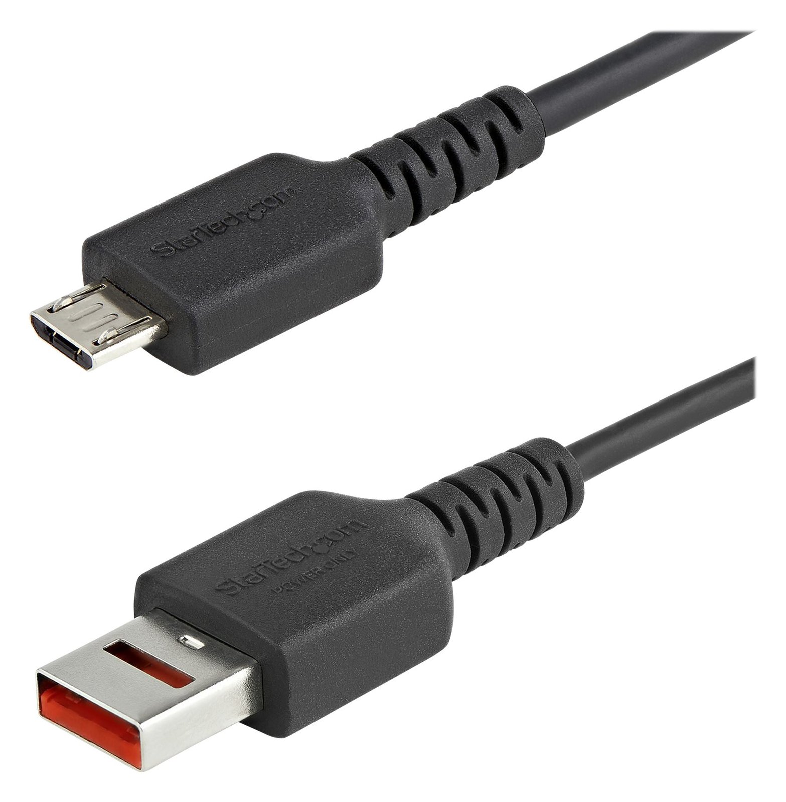 StarTech.com 3ft (1m) Secure Charging Cable, USB-A to Micro USB Data Blocker Charge-Only Cable