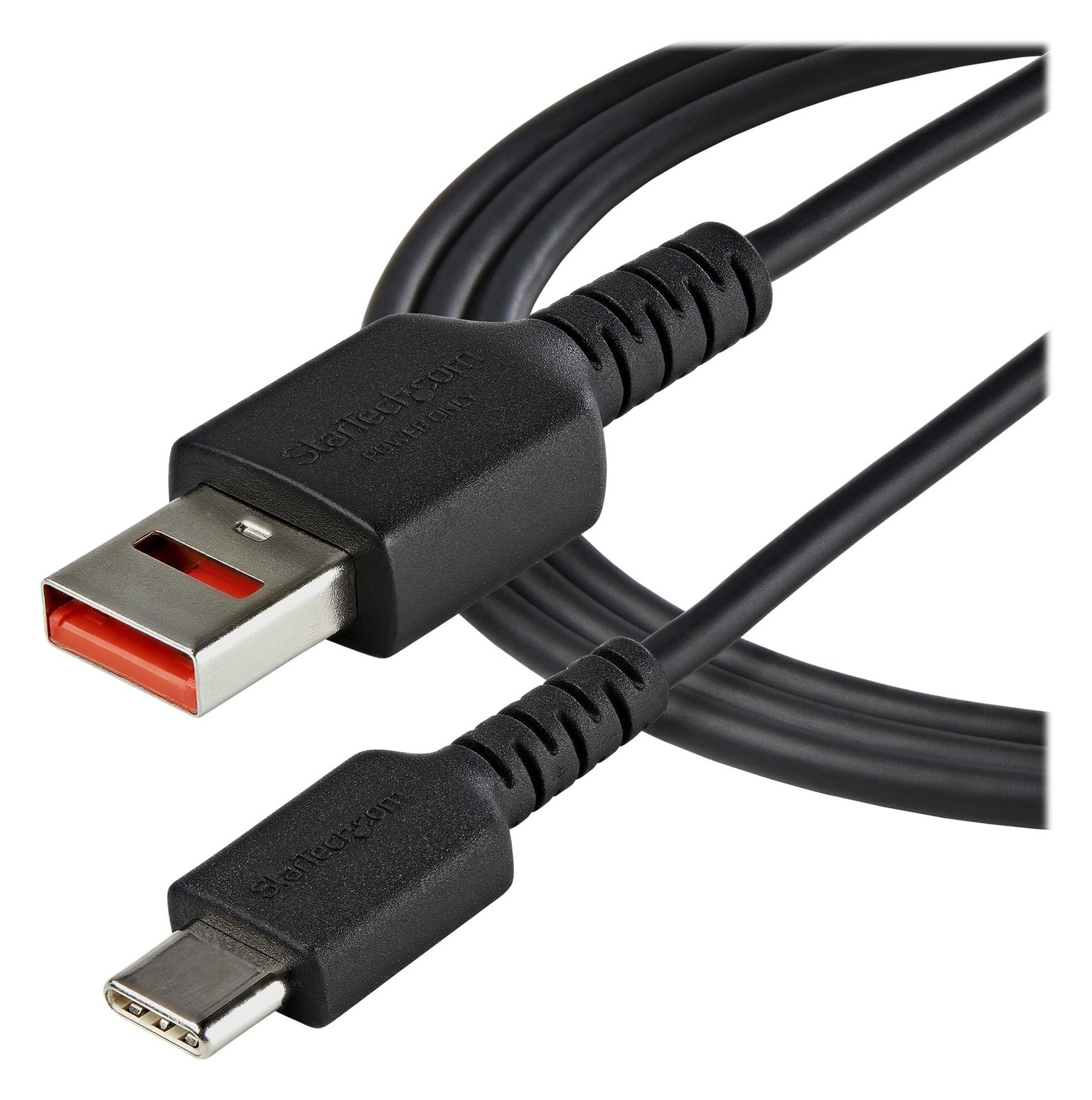 StarTech.com 3ft (1m) Secure Charging Cable, USB-A to USB-C Data Blocker Charge-Only Cable